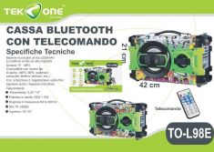 CASSA PORTATILE CON TELECOMANDO 2000 MAH