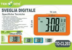 SVEGLIA DIGITALE ARANCIONE