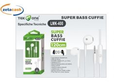 CUFFIE BIANCHE STEREO CON MICROFONO E CAVO JACK 120 cm