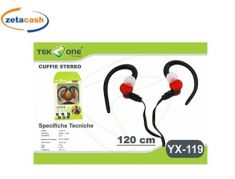 CUFFIE BIANCHE AURICOLARE SPORT CON CAVO JACK