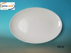 VASSOIO OVALE MELAMINA BIANCA 30.5X21.2XH2.6 CM