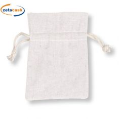 CONF 10 SACCHETTI COTONE BIANCO H17X12CM