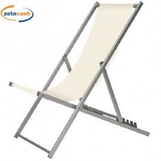 SDRAIO SPIAGGIA CON STRUTTURA ALLUMINIO E TELO BIANCO