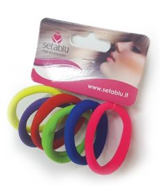 ELASTICO 6 PZ PER CAPELLI, COLORATO