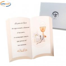 BOMBONIERA COMUNIONE LIBRO DA APPOGGIO O DA APPENDERE