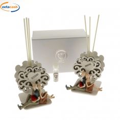 BOMBONIERA INNAMORATI PROFUMATORE IN LEGNO