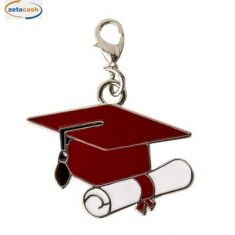 CONF 6 CIONDOLI CAPPELLO PERGAMENA LAUREA ROSSO