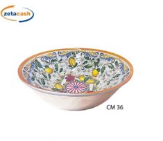 INSALATIERA MELAMINA DECORO CARRETTO SICILIANO H12 D36CM
