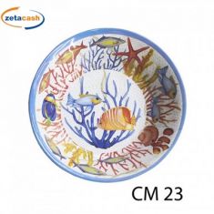 PIATTO FONDO IN MELAMINA DECORO MARE