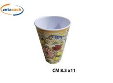 BICCHIERE IN MELAMINA DISEGNO CARRETTO SICILIANO