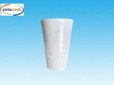 BICCHIERE IN MELAINA BIANCO MARTELLATO