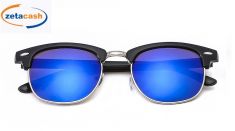 OCCHIALI QUADRATI CON LENTE BLU