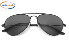 OCCHIALI DA SOLE QUADRATI NERI