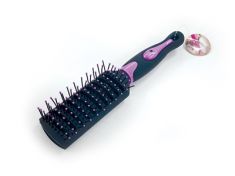 SPAZZOLA DENTATA PREMIUM RETTANGOLARE AIR COLORE NERO FLUO.