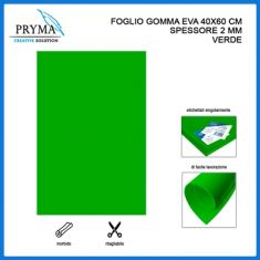 GOMMA EVA VERDE FOGLIO CM 40X60