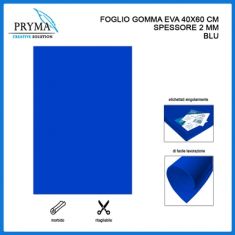 GOMMA EVA BLU FOGLIO CM 40X60