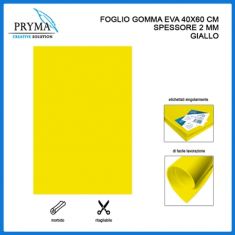 GOMMA EVA GIALLO FOGLIO CM 40X60