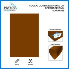 GOMMA EVA FOGLIO MARRONE 40 X 60 CM
