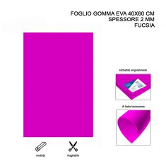 GOMMA EVA FOGLIO FUCSIA 40 X 60 CM