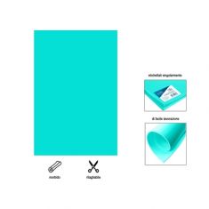 GOMMA EVA FOGLIO VERDE ACQUA 40 X 60 CM