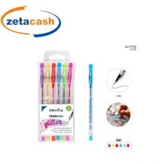 PENNA A GEL COLORATE GRITTERATE 6 PEZZI
