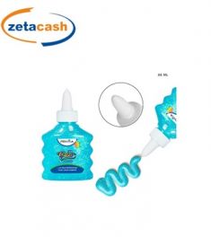 COLLA CELESTE FLUO CON GLITTER 88 ML