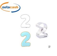 FORMINA BISCOTTI IN ACCIAIO A FORMA DI N. 2