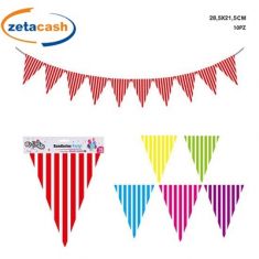 FESTONE BANDIERINE PARTY CM 28.5X 21.5X2.45 Mt 10 PEZZI