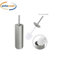 PORTA SCOPINO E SCOPINO GRIGIO CHIARO CM 9 X9 X37