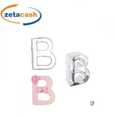 FORMINA PER BISCOTTI A FORMA DI LETTERA B IN ACCIAIO