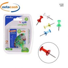 SPILLI CARTOGRAFICI COLORATI 50 PEZZI CM 52 MM