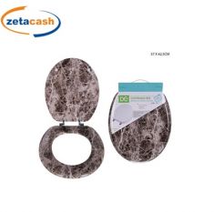 COPRI WC EFFETTO MARMO GRIGIO SCURO cm 43X37