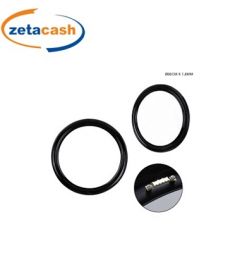 SPECCHIO TONDO CON CORNICE IN PLASTICA NERO DIAM. 60 CM