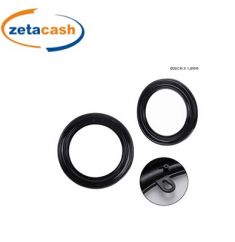 SPECCHIO TONDO CON CORNICE IN PLASTICA NERO DIAM. 26 CM