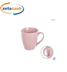 TAZZA MUG IN PORCELLANA ROSA CON MANICO 330 ML