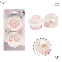 STAMPI AD ESPULSIONE PER DOLCI FIORI/ CUORI 7 X 5 CM 2 PEZZI
