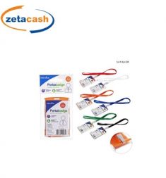 PORTABADGE VERTICALE CON CORDONCINO CM 5.4X8.6