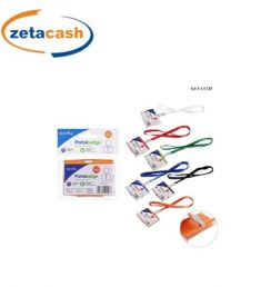 PORTABADGE ORIZZONTALE CON CORDONCINO CM8.6X5.4
