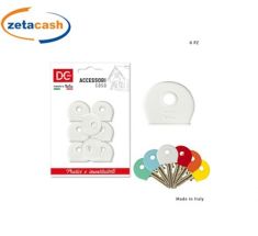 COPRICHAVE IN PLASTICA COLORATI 8 PEZZI