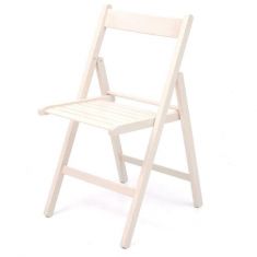 SEDIA IN LEGNO PIEGHEVOLE BIANCA
