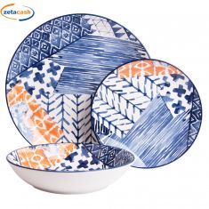 PIATTI SERVIZIO 18 PEZZI RABAT BLU