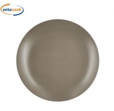 PIATTI PIANI IN CERAMICA TORTORA SCURO DIAM 26 CM 6 PEZZI