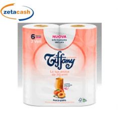 ROTOLI CARTA IGIENICA 2 VELI PROFUMATE ALLA PESCA GIALLA 6PZ