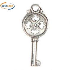 CONF 12 CHIAVI DECORATIVE QUADRIFOGLIO 3,5CM