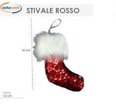 STIVALE POLISTIROLO CON PAILLETTES E PELLICCIA