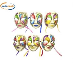MASCHERA VENEZIANA INTERA COLORATA ASS
