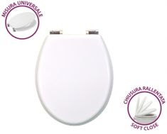 COPRIWATER BIANCO C/ CHIUSURA SOFT