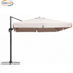 OMBRELLONE ROMA 3X4CM BASE GIREVOLE 360 TUBO 53X76 ECRU