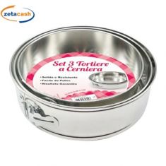 TORTIERA CON CERNIERA IN ACCIAIO 3 PEZZI
