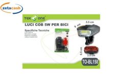 LUCE PER BICICLETTA ANTERIORE E POSTERIORE CON 7 FUNZIONI